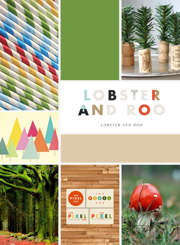 A mood board to capture the forest school for this toddler's education experience.